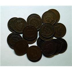 20 Hand selected nice color Good or better post 1900 Indian pennys