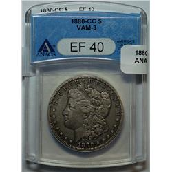 1880CC Morgan $  VAM-3  ANACS40