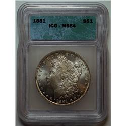 1881 Morgan $    blast white  ICG64