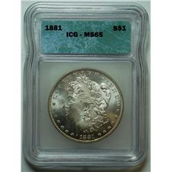 1881 Morgan $    blast white  ICG65  65 GS bid = $535