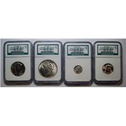 BINION NGC slabbed uncirculated type set #1271 of 2500--