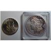 Image 1 : 1880S Morgan $  MS63 and a 1952D Franklin half $  MS63FBL