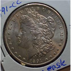 1891CC spitting Eagle Morgan $  MS63  GS  63 bid = $575