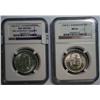 Image 1 : 1946 BTW NGC64 and 46D BTW NGC unc cleaned (not true)half $