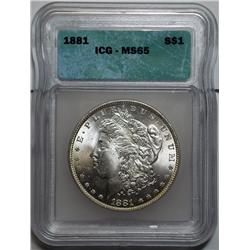 1881 Morgan $    blast white  ICG65  65 GS bid = $535