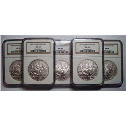 5 Jamestown silver $  NGC69