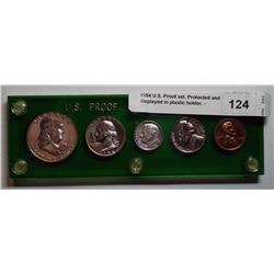 1954 U.S. Proof set. Protected and displayed in plastic holder.