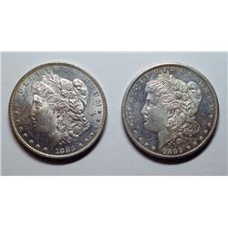 1883O  MS62 PL and 1899O MS62 DPL Morgan $