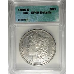 1895S  Morgan $  ICG40  cleaned  40 GS bid = $1075