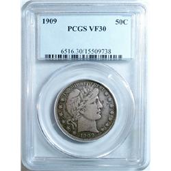 1909 Barber half $  PCGS30