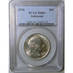 1936 Robinson  half $  PCGS64