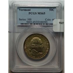 1927  Vermont  half $  PCGS65