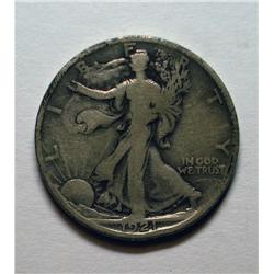 1921D Walker half $  VG