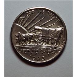 1933D Oregon Trail half $ highly lusterous soooo close to full BU