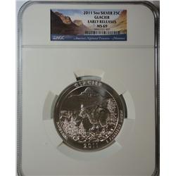 2011 5 oz. silver GLACIER  NGC69 EARLY RELEASES