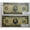 Image 1 : 1914 $5 and $20  FRN  Fine