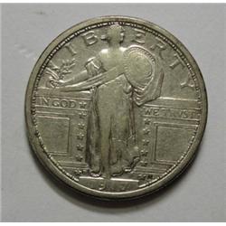 1917D T1 Standing Liberty quarter  VF