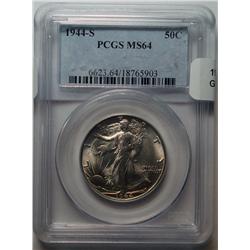 1944S Walker half $ PCGS64  GS64 bid = $62