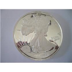 1993 Full Half Pound Silver Eagle, 3" Round, Unc