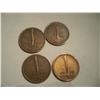 Image 2 : 4 Netherlands 1 cent coins, 1956,67,48,52
