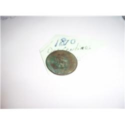 1870 Dos Centimos Spanish Coin