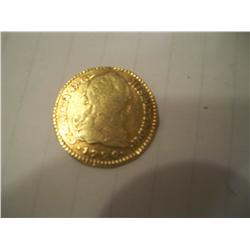 1790 Gold Columbia 1 Escudo