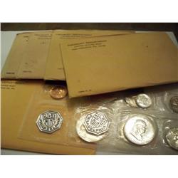 1956 to 1964 Silver Proof Sets, 9 sets