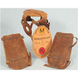 1905 University of Kansas Leather Football Helmet