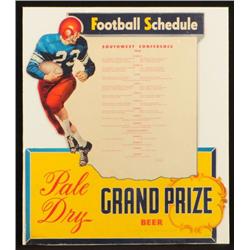 Grand Prize Beer 1950 SWC Football Sign Texas