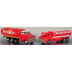 2 Mobil Oil Toy Tankers Japanese Friction Mint