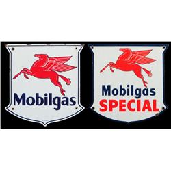 2 Mobilgas Mobil Pegasus Porcelain Signs