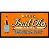 Image 1 : Fruit-Ola Beverage Tin Sign Near Mint NOS