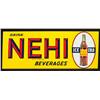 Image 1 : Nehi Soda Lithographed Tin Sign Near Mint NOS
