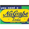 Image 10 : Nu Grape Soda Near Mint NOS Tin Sign