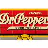 Image 6 : Dr. Pepper Red Brick Die-Cut Sign Near Mint NOS