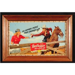 Dr Pepper Advertising Poster Cowboy 1940s