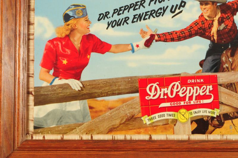 Dr Pepper Advertising Poster Cowboy 1940s