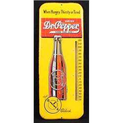 Dr Pepper Tin Advertising Thermometer