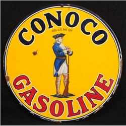 Conoco Minuteman Porcelain Sign