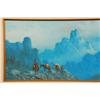 Image 2 : Lester Hughes Cowboys in Mountains Oil on Canvas