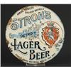 Image 1 : Pre-Pro Stroh's Detroit Lager Beer Porcelain Sign