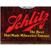 Image 9 : Schlitz Beer On Draught Reverse Glass Sign