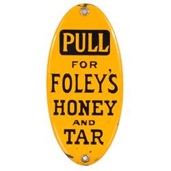 Foley's Honey-Tar Porcelain Door Push