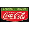 Image 1 : Coca Cola Fountain Service Porcelain Sign