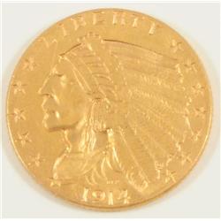 1914 & 1915 Indian Head $2.5 Gold Coins