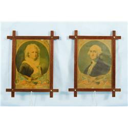 Pair of George & Martha Washington Portraits