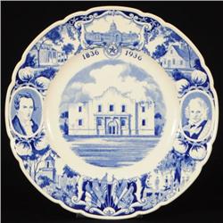 Alamo Texas Centennial Plate 1836-1936