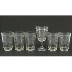 Collection of 6 Texas Centennial 1936 Glasses