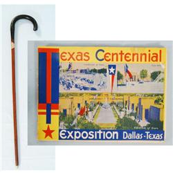 Texas Centennial 1936 Cane & Exhibition Booklet