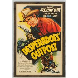 Allan Rocky Lane Desperado's Outpost Movie Poster